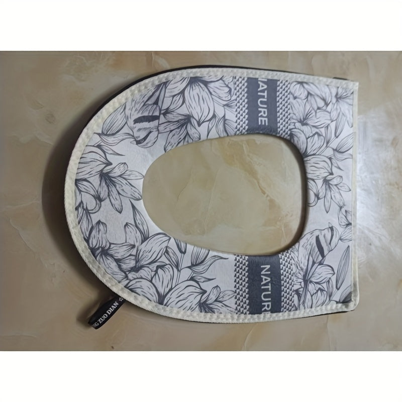 New Winter Toilet Seat Cover, Universal for All Seasons, Full Zipper Two-Piece Set, Home Three-Piece Set.