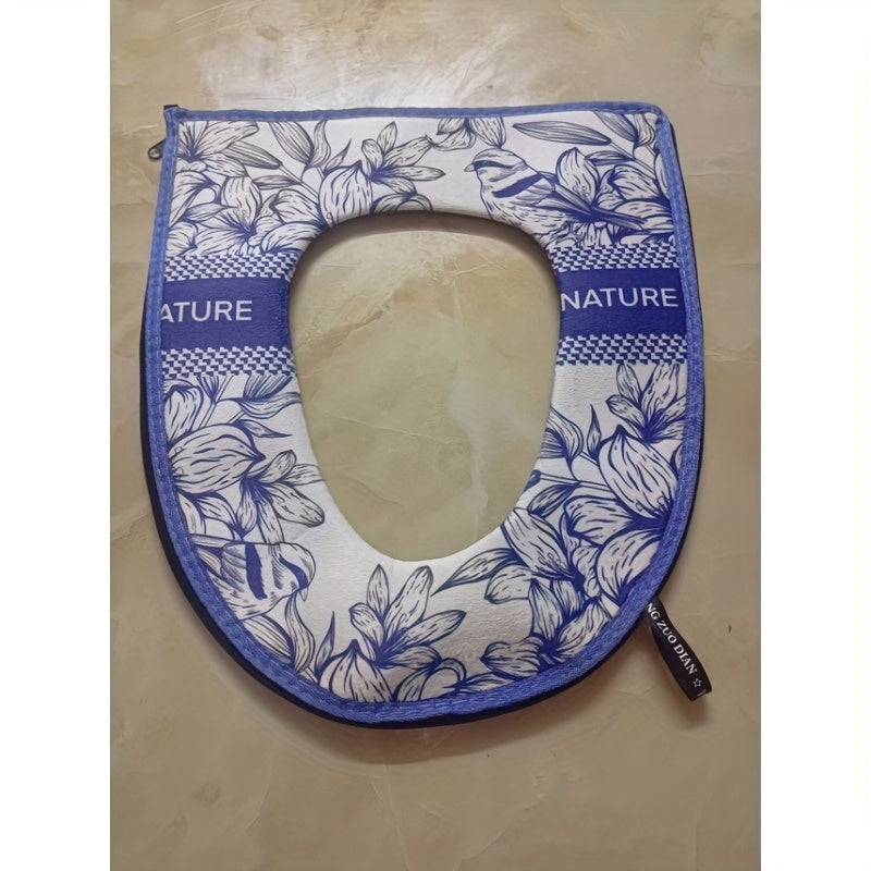 New Winter Toilet Seat Cover, Universal for All Seasons, Full Zipper Two-Piece Set, Home Three-Piece Set.