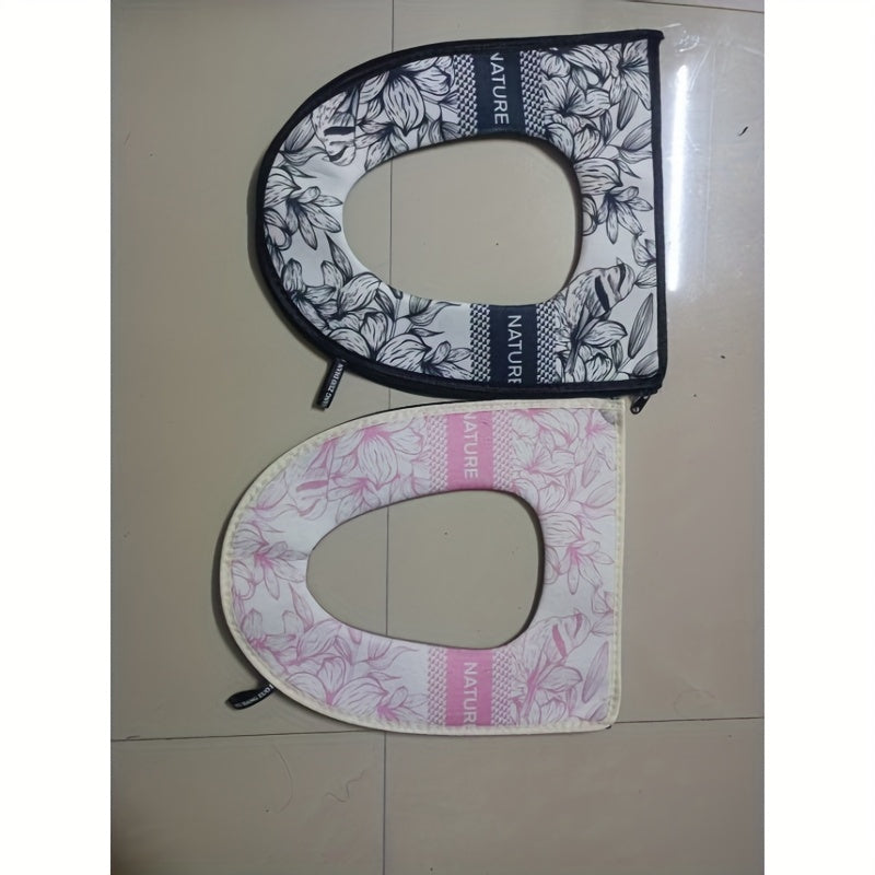 New Winter Toilet Seat Cover, Universal for All Seasons, Full Zipper Two-Piece Set, Home Three-Piece Set.