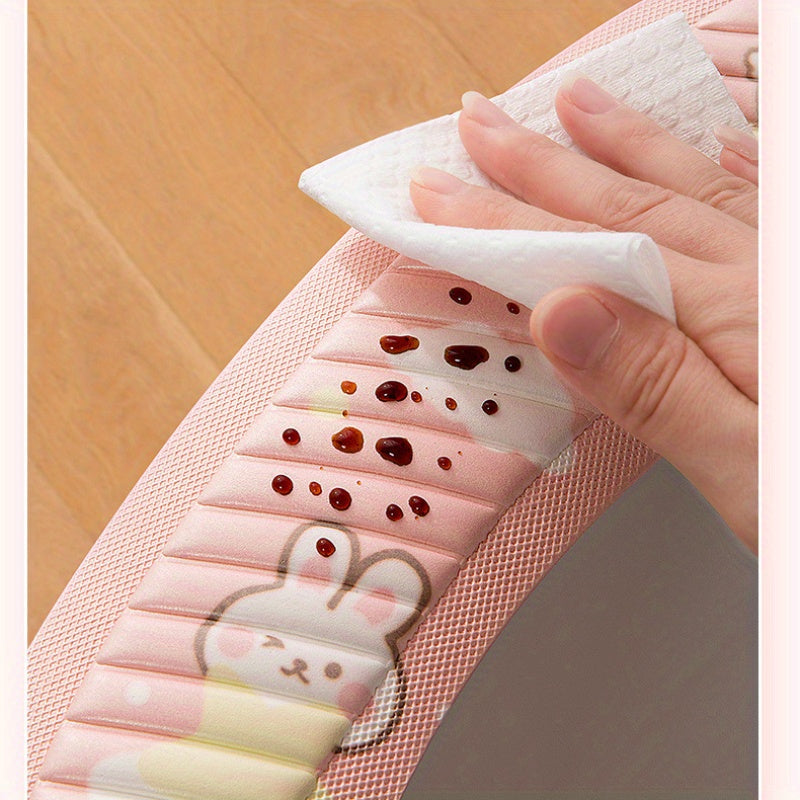 2-Pack Cartoon EVA Toilet Seat Cushions, Waterproof Adhesive Washable Toilet Seat Pads, Lightweight Hand Wash Only Toilet Accessories for All Seasons