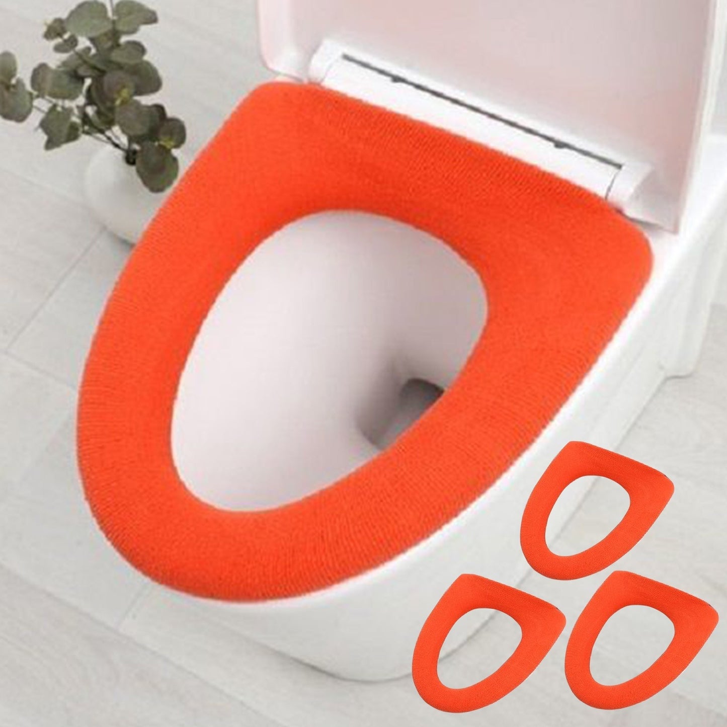 3pcs Household Toilet Seat Cushion Universal Use Toilet Seat Cover Summer Season Washable Toilet Seat Cushion Shape