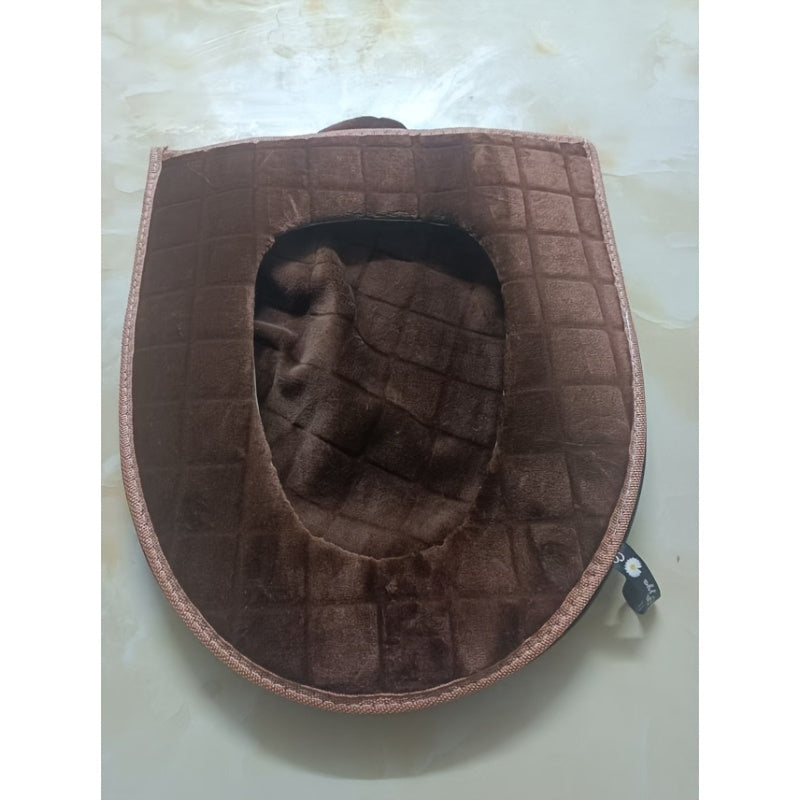 New Winter Toilet Seat Cover, Universal for All Seasons, Full Zipper Two-Piece Set, Home Three-Piece Set.