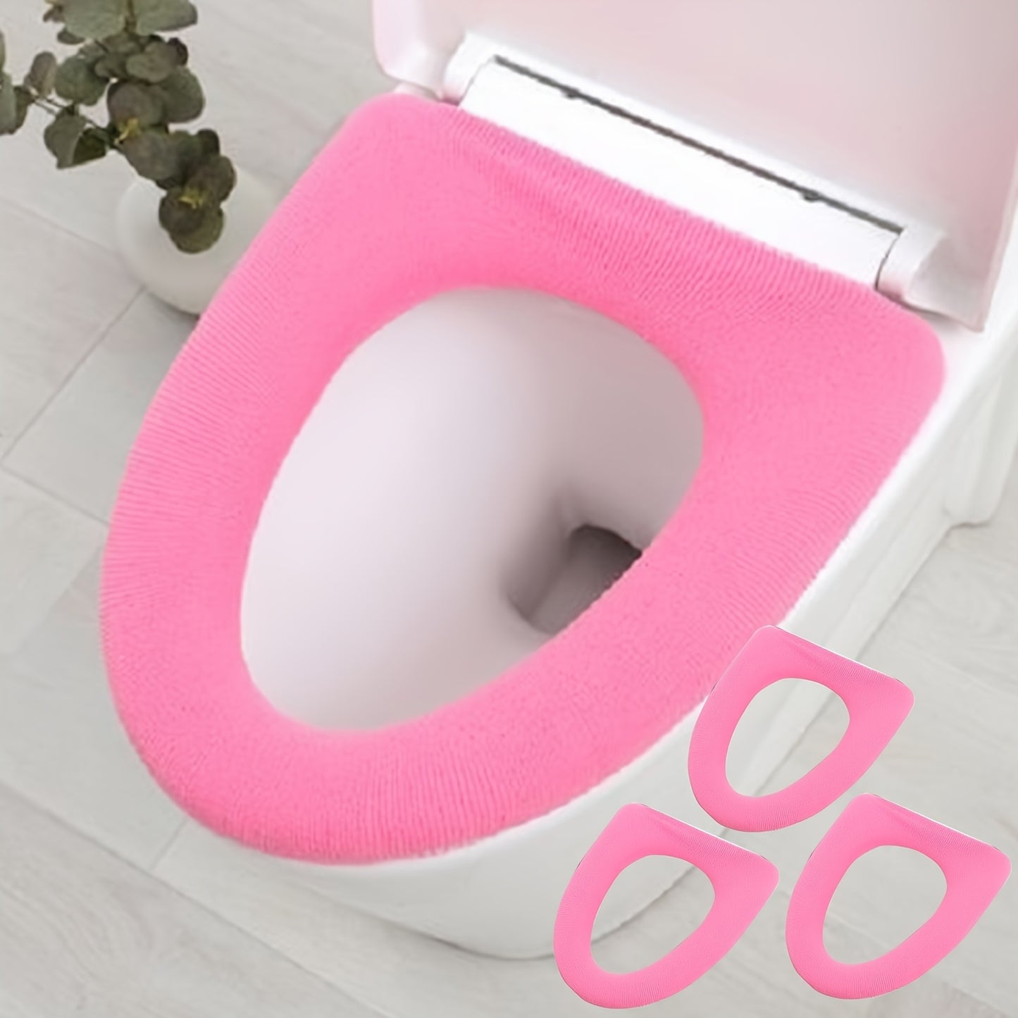 3pcs Household Toilet Seat Cushion Universal Use Toilet Seat Cover Summer Season Washable Toilet Seat Cushion Shape