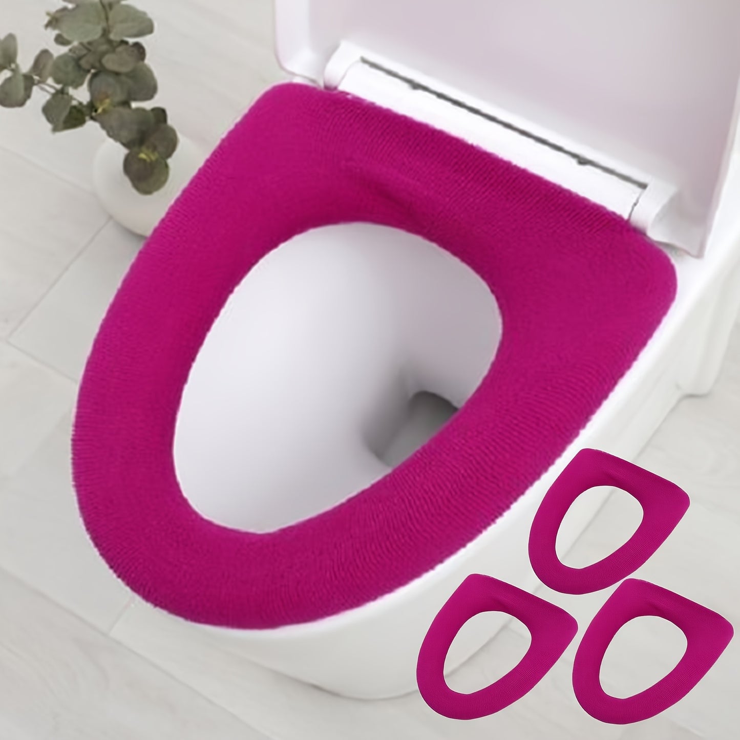 3pcs Household Toilet Seat Cushion Universal Use Toilet Seat Cover Summer Season Washable Toilet Seat Cushion Shape