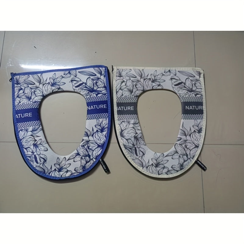 New Winter Toilet Seat Cover, Universal for All Seasons, Full Zipper Two-Piece Set, Home Three-Piece Set.