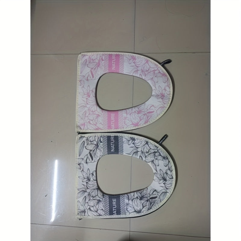 New Winter Toilet Seat Cover, Universal for All Seasons, Full Zipper Two-Piece Set, Home Three-Piece Set.