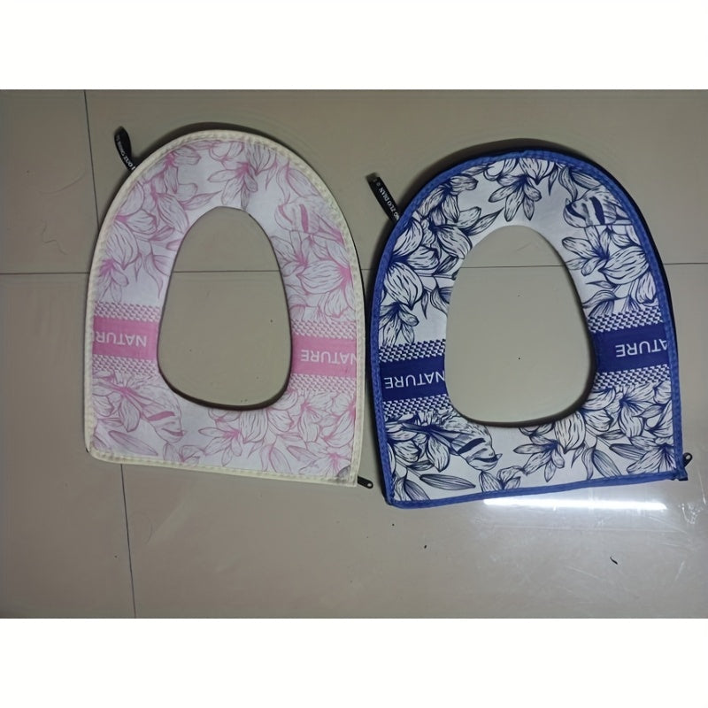 New Winter Toilet Seat Cover, Universal for All Seasons, Full Zipper Two-Piece Set, Home Three-Piece Set.