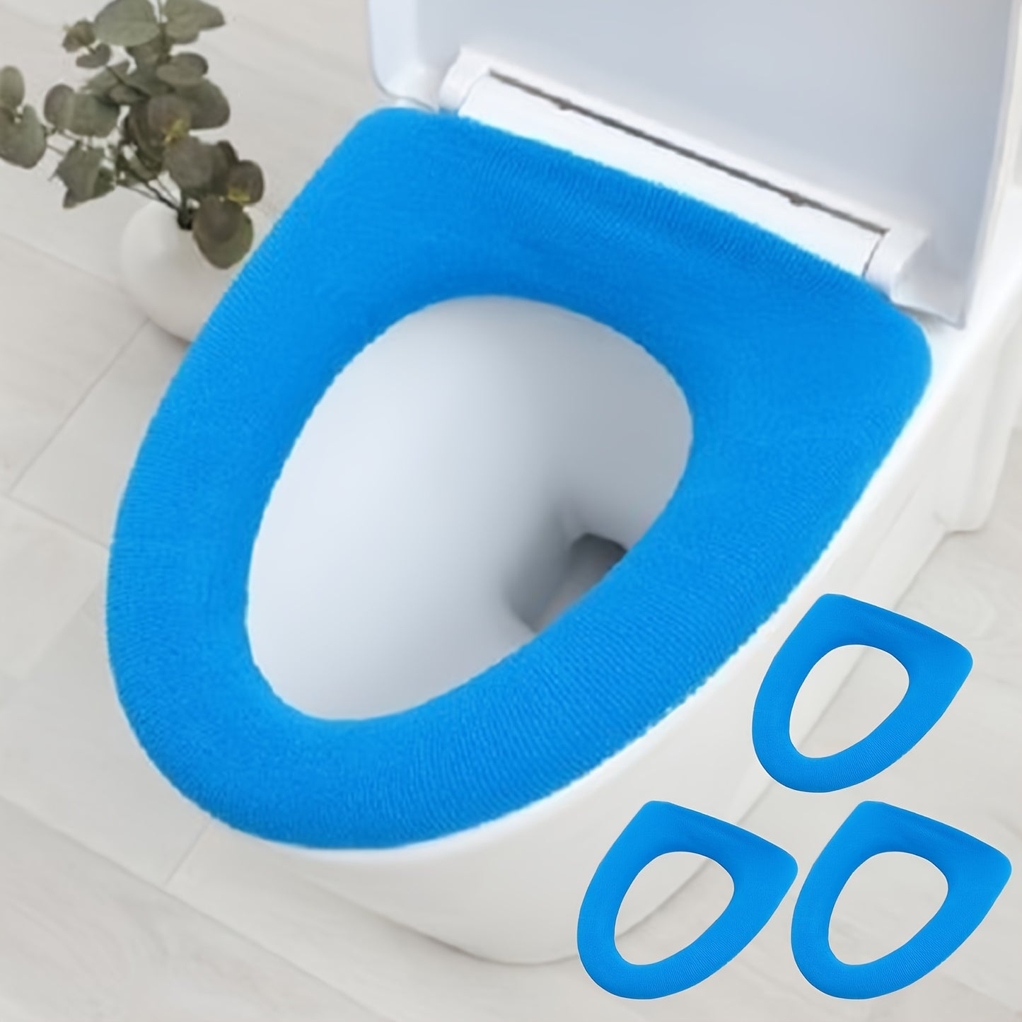 3pcs Household Toilet Seat Cushion Universal Use Toilet Seat Cover Summer Season Washable Toilet Seat Cushion Shape