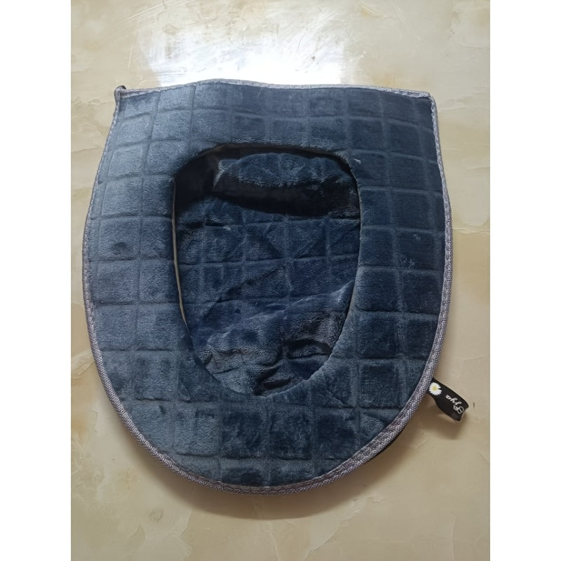 New Winter Toilet Seat Cover, Universal for All Seasons, Full Zipper Two-Piece Set, Home Three-Piece Set.