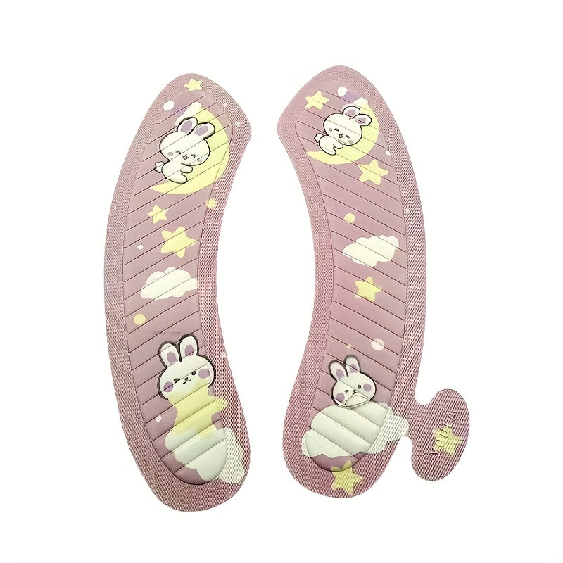 2-Pack Cartoon EVA Toilet Seat Cushions, Waterproof Adhesive Washable Toilet Seat Pads, Lightweight Hand Wash Only Toilet Accessories for All Seasons