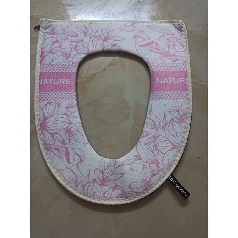 New Winter Toilet Seat Cover, Universal for All Seasons, Full Zipper Two-Piece Set, Home Three-Piece Set.