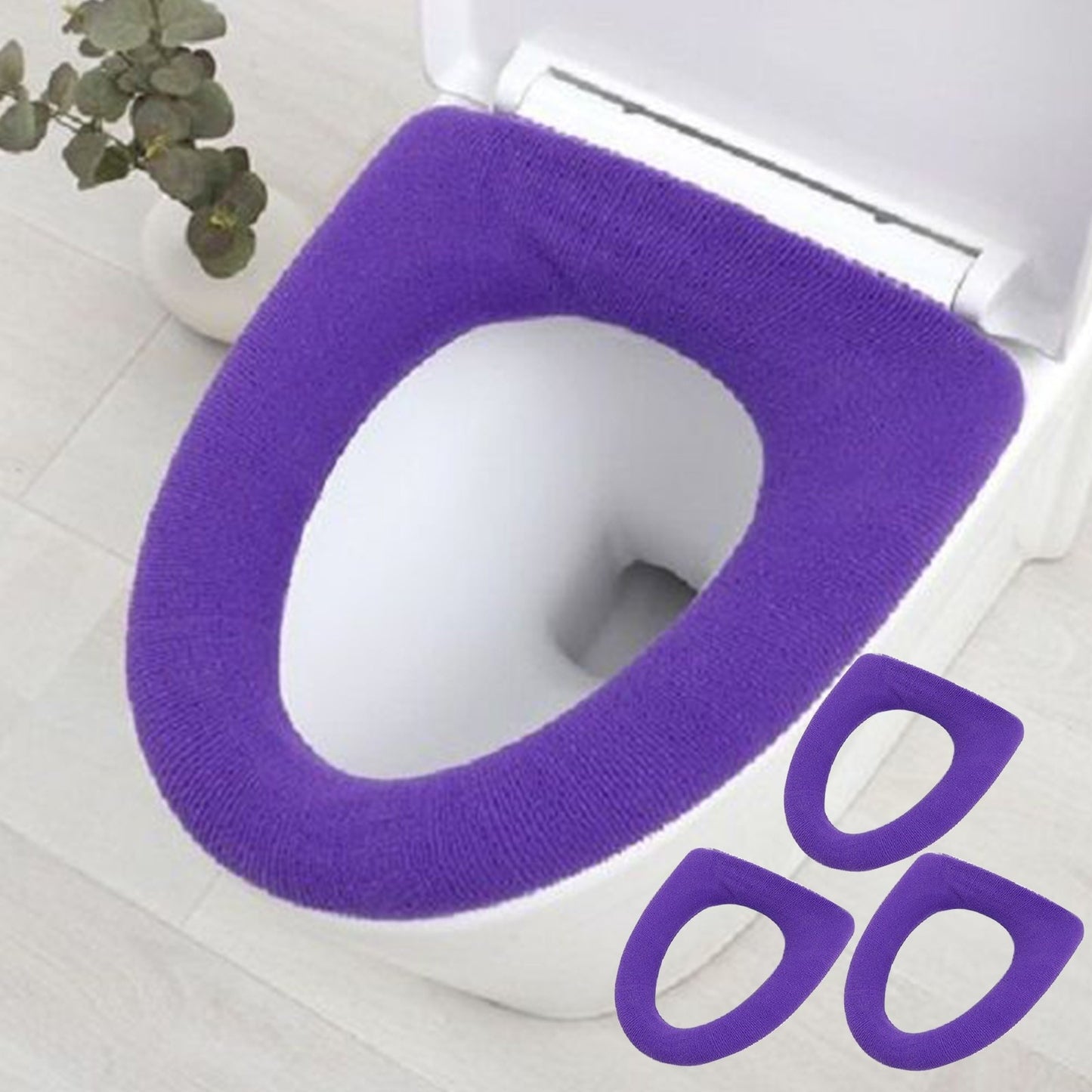 3pcs Household Toilet Seat Cushion Universal Use Toilet Seat Cover Summer Season Washable Toilet Seat Cushion Shape